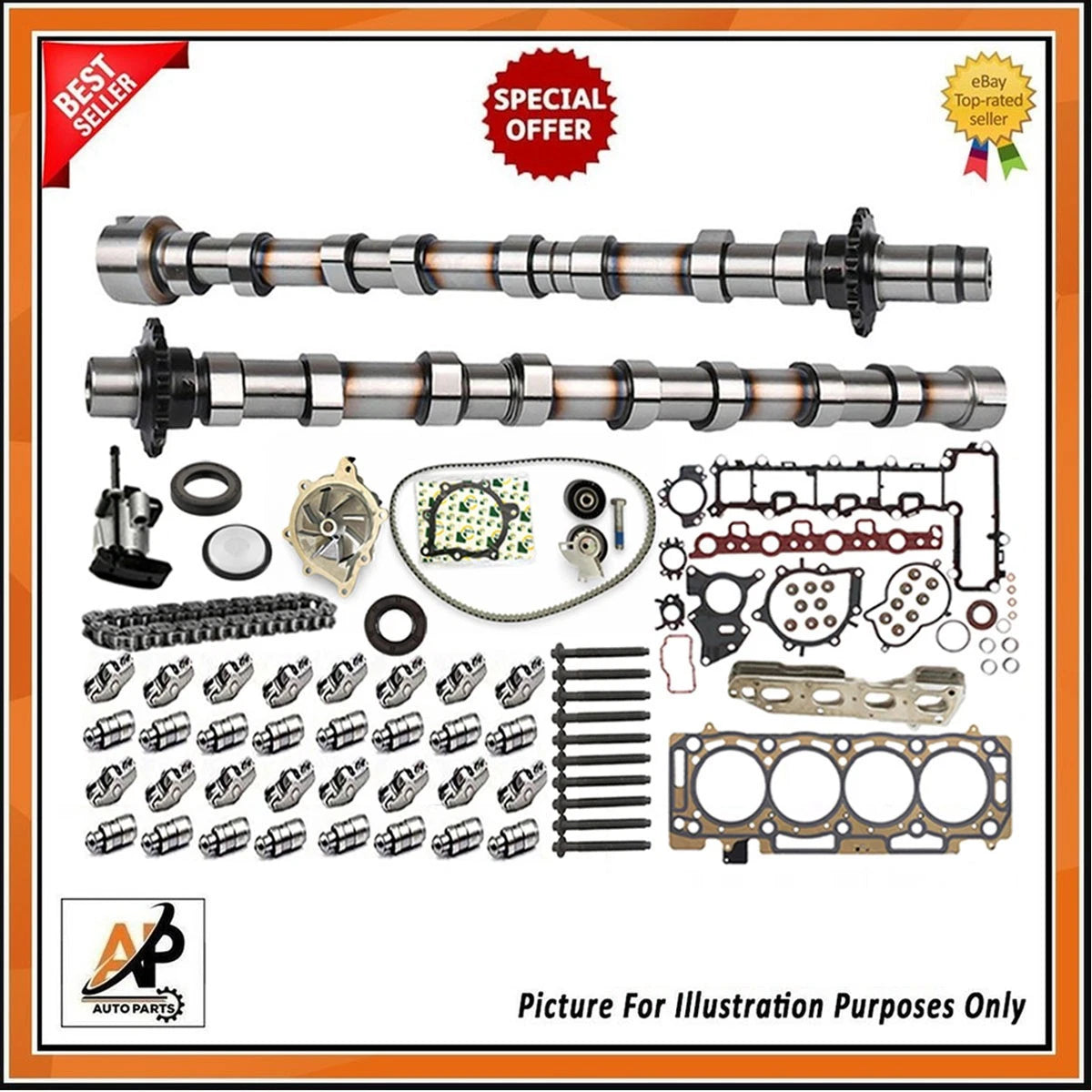 Camshaft Replacement with Engine Rebuild Kit for Citroen Peugeot DW10F (2011–2017)