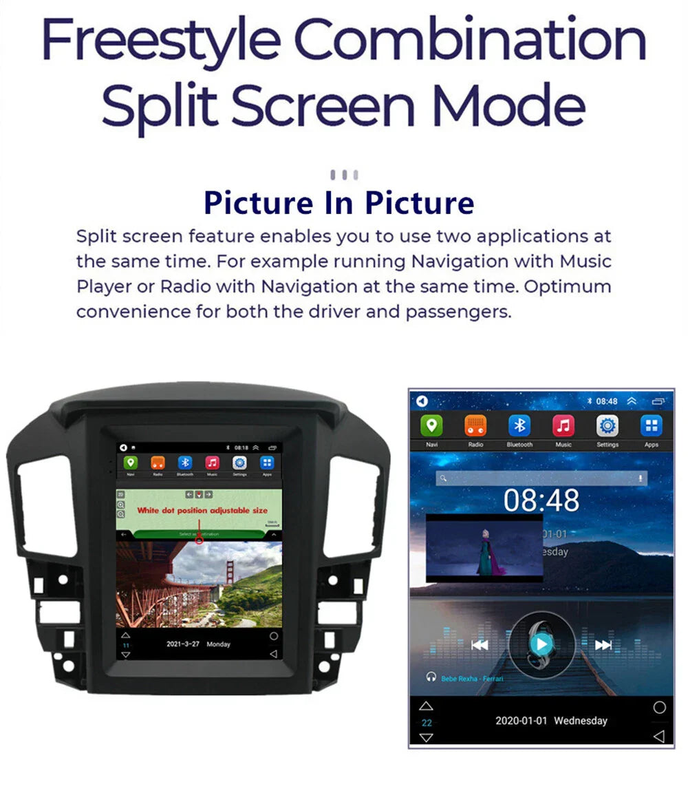 9.7" Android 11 Stereo Radio GPS for Lexus RX300, Toyota Harrier (1998-2003)