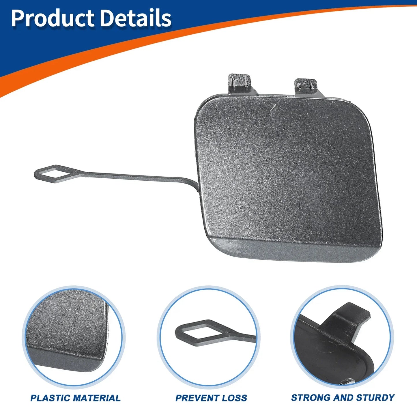 Front Bumper Tow Hook Cover for Mercedes-Benz GLA X156 (2014-2020) Gray