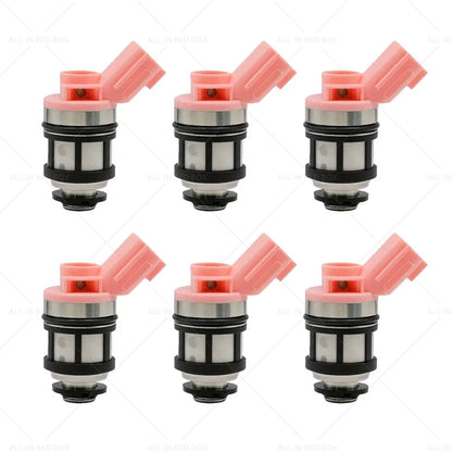 6 x Fuel Injectors for Nissan Navara D21 D22 Pathfinder (1997-2004)