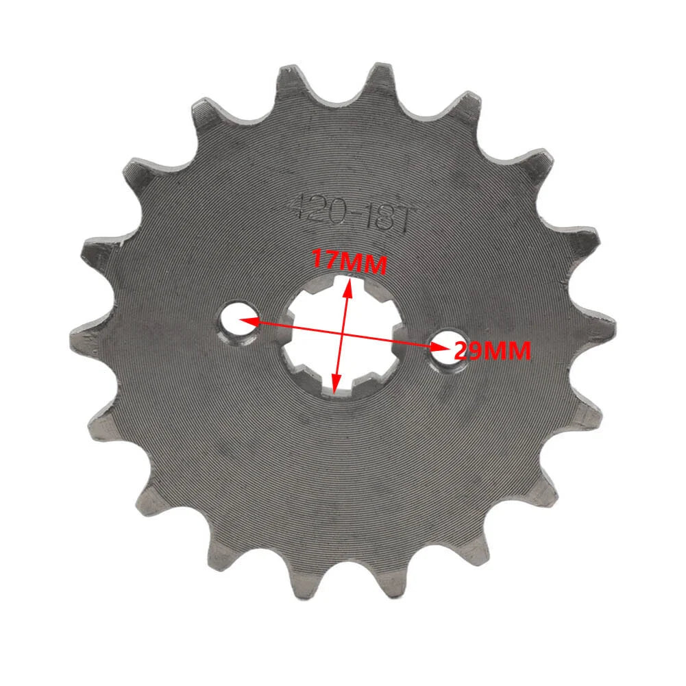 1x 17mm 18T Front Sprocket for 50cc 70cc 90cc 110cc 125cc 140cc ATV Dirt Bike