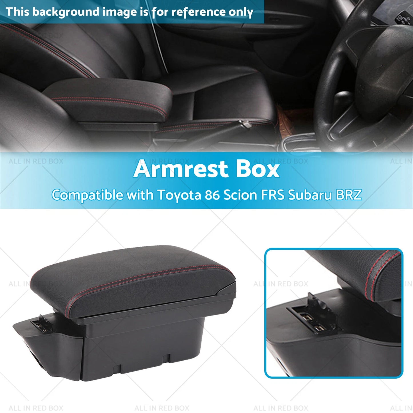 Console Armrest Storage Box for Toyota 86 Subaru BRZ (2012-2023)