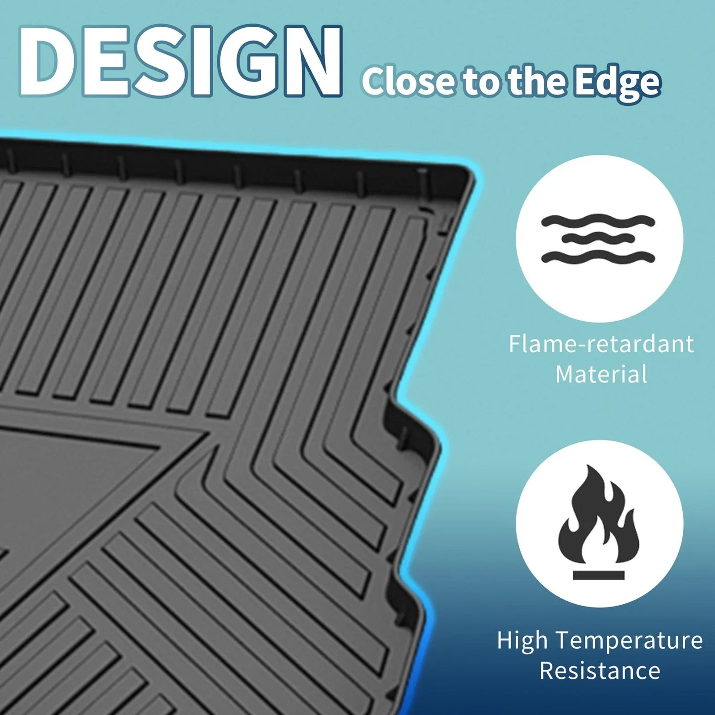 Flat Face Cargo Liner Rear Trunk Mat for Mercedes-Benz GLK (2008-2015) 1 x Pc