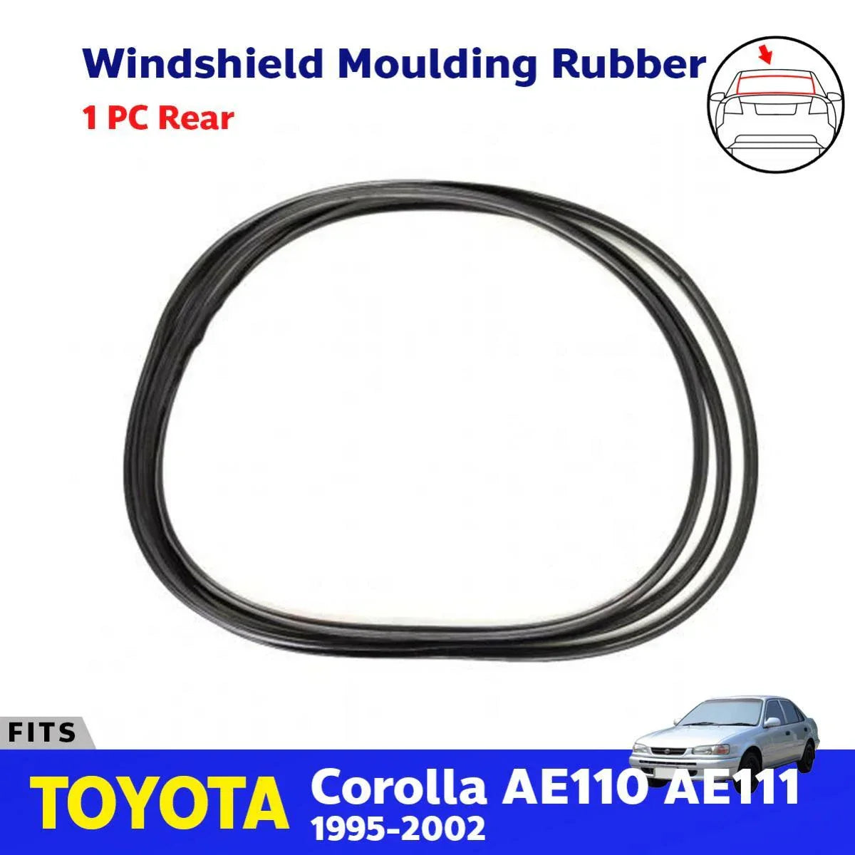 Rear Windshield Moulding Rubber Seal Fits Toyota Corolla AE110 AE111 SED 1995-02