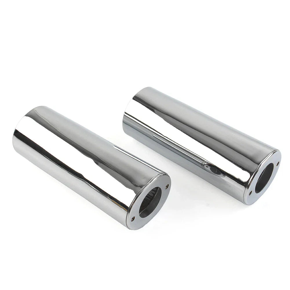 Smooth +2" Extended Fork Slider Covers for Harley Street Glide, Road King, Softail (2006-2023)