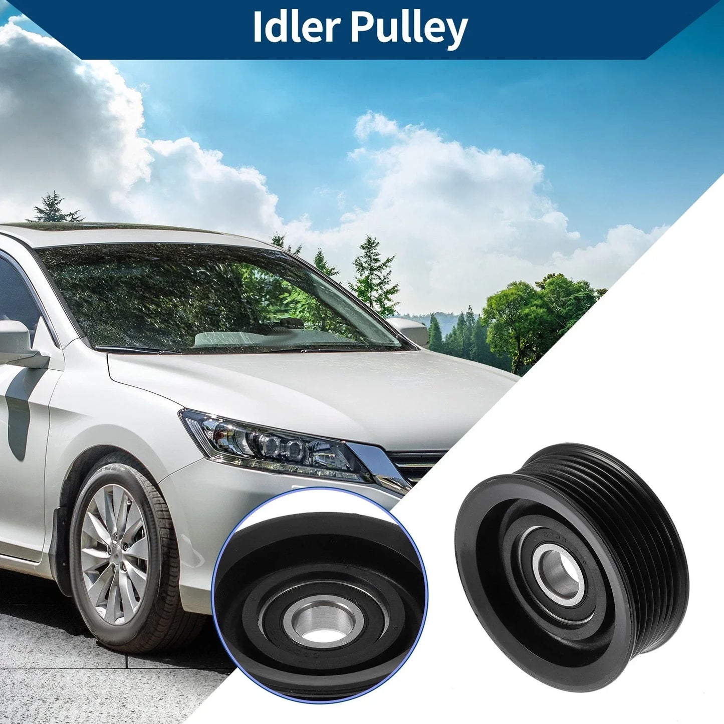 Drive Belt Idler Pulley for Honda CR-V, Acura (2012-2014) - 1 x Pulley