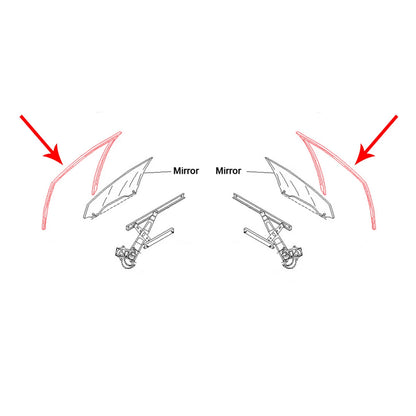RR Door Glass Run Channel x2 for Toyota Avanza/Daihatsu Xenia 2003-2011