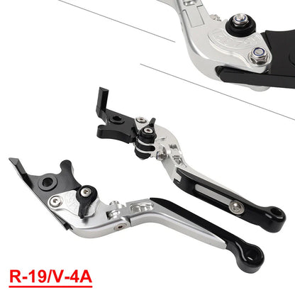 CNC Extendable Brake Clutch Levers for Yamaha YZF R1 (2009-2014) Silver