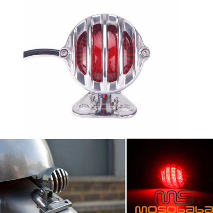 Finned Grill Tail Light for Harley, Honda, Yamaha, Suzuki, Kawasaki