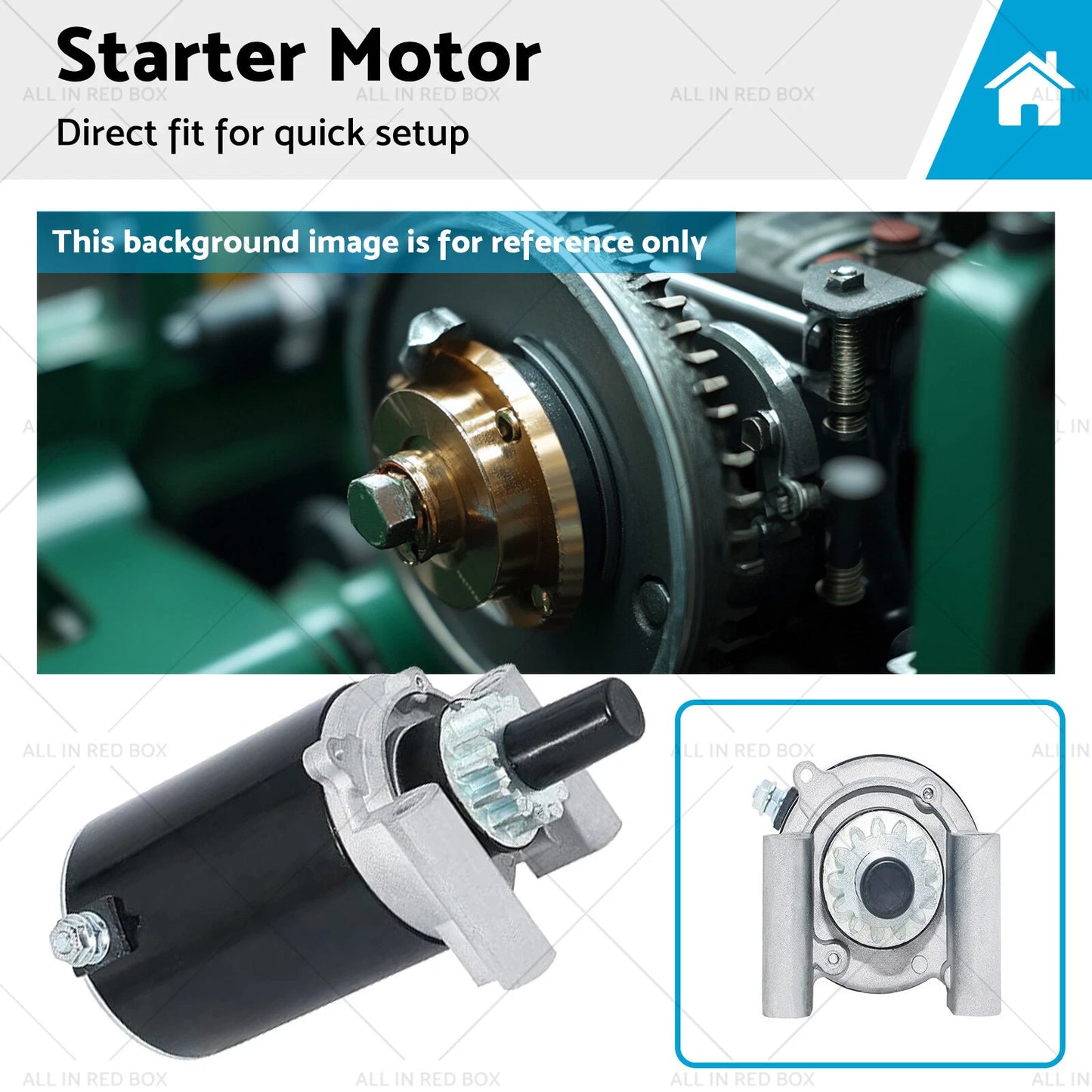 Starter Motor for John Deere (AM122435) - Compatible with Kohler & Lester