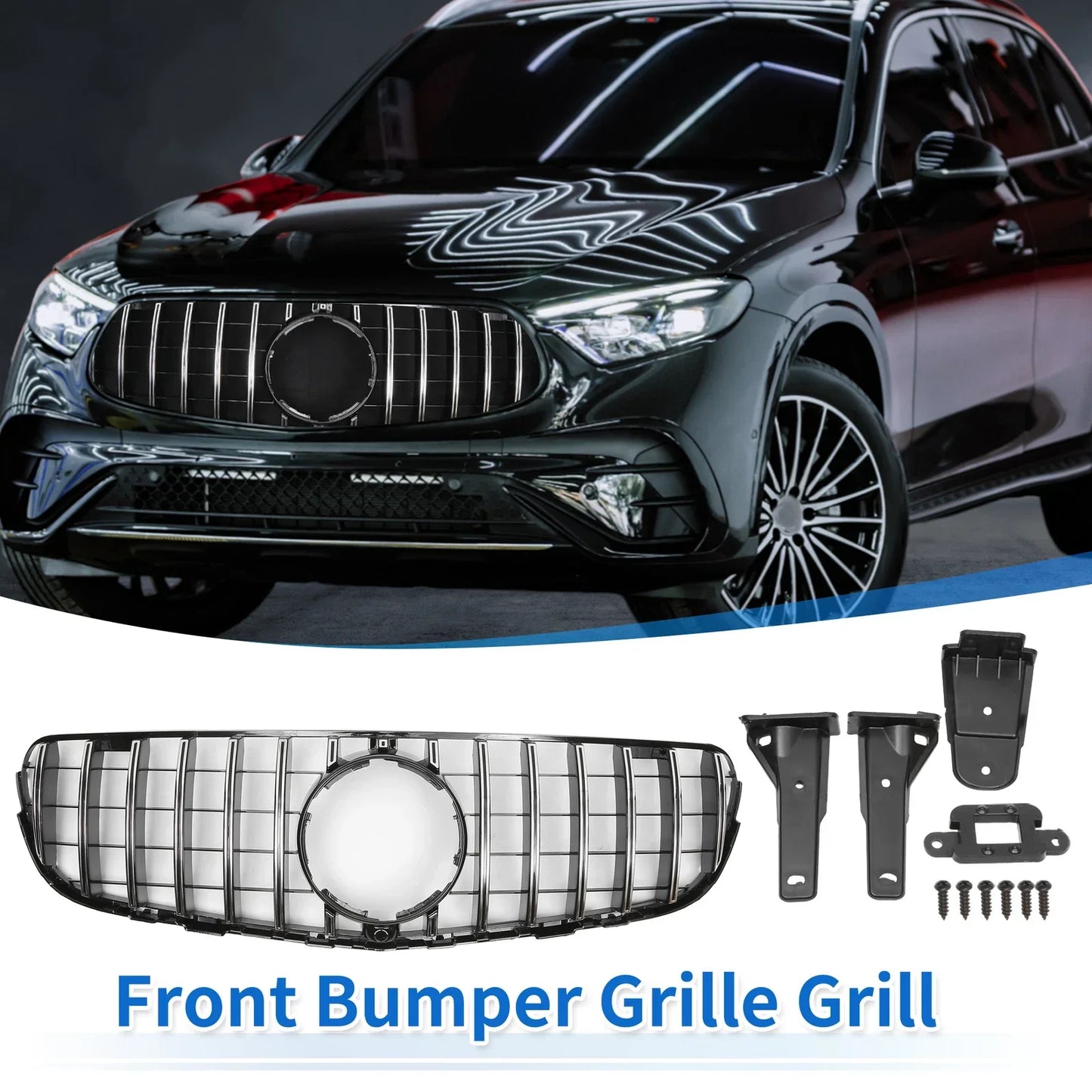 Front Upper Bumper Grille for Mercedes-Benz GLC250 (2016-2023)