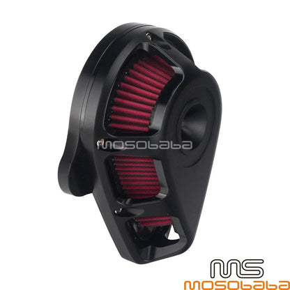 Black Air Filter Cleaner for Harley Touring Road King Dyna Street Bob (00-17)