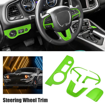 Steering Wheel Decoration Trim for Dodge Charger Challenger (2015-2021)