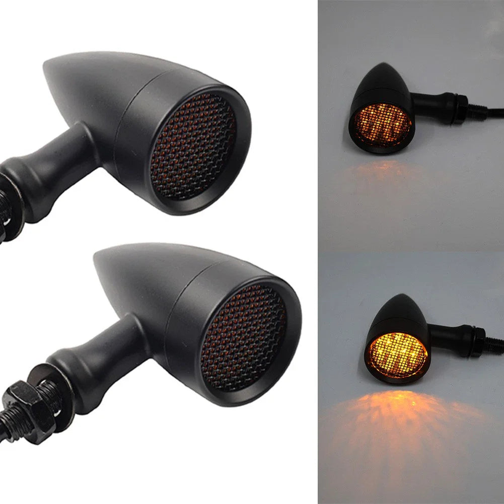 Black Turn Signal Lights for Harley Super Glide FXD Dyna Softail (2006-2017)