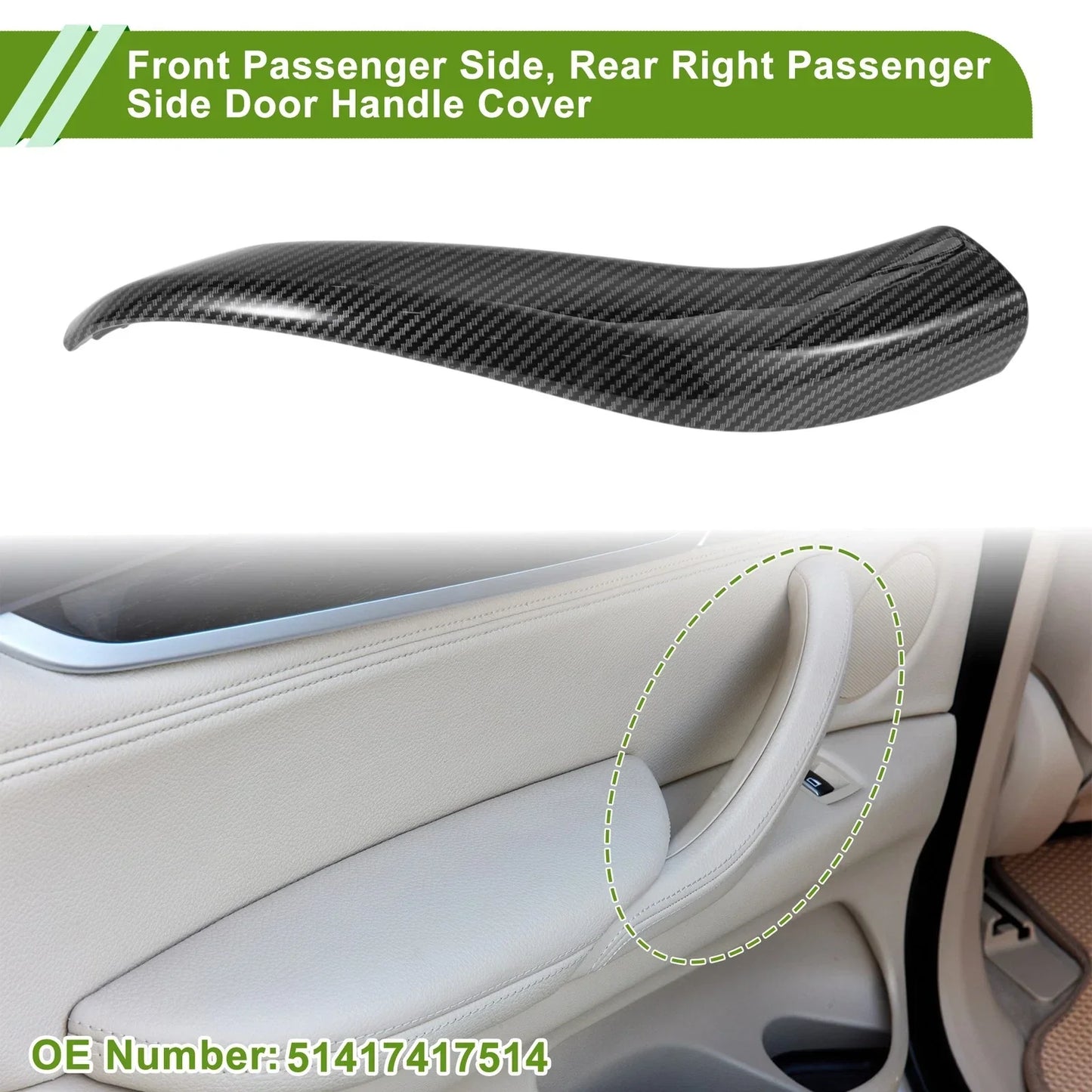 Door Panel Handle Pull Trim Cover for BMW X1 F48 (2016-2019)