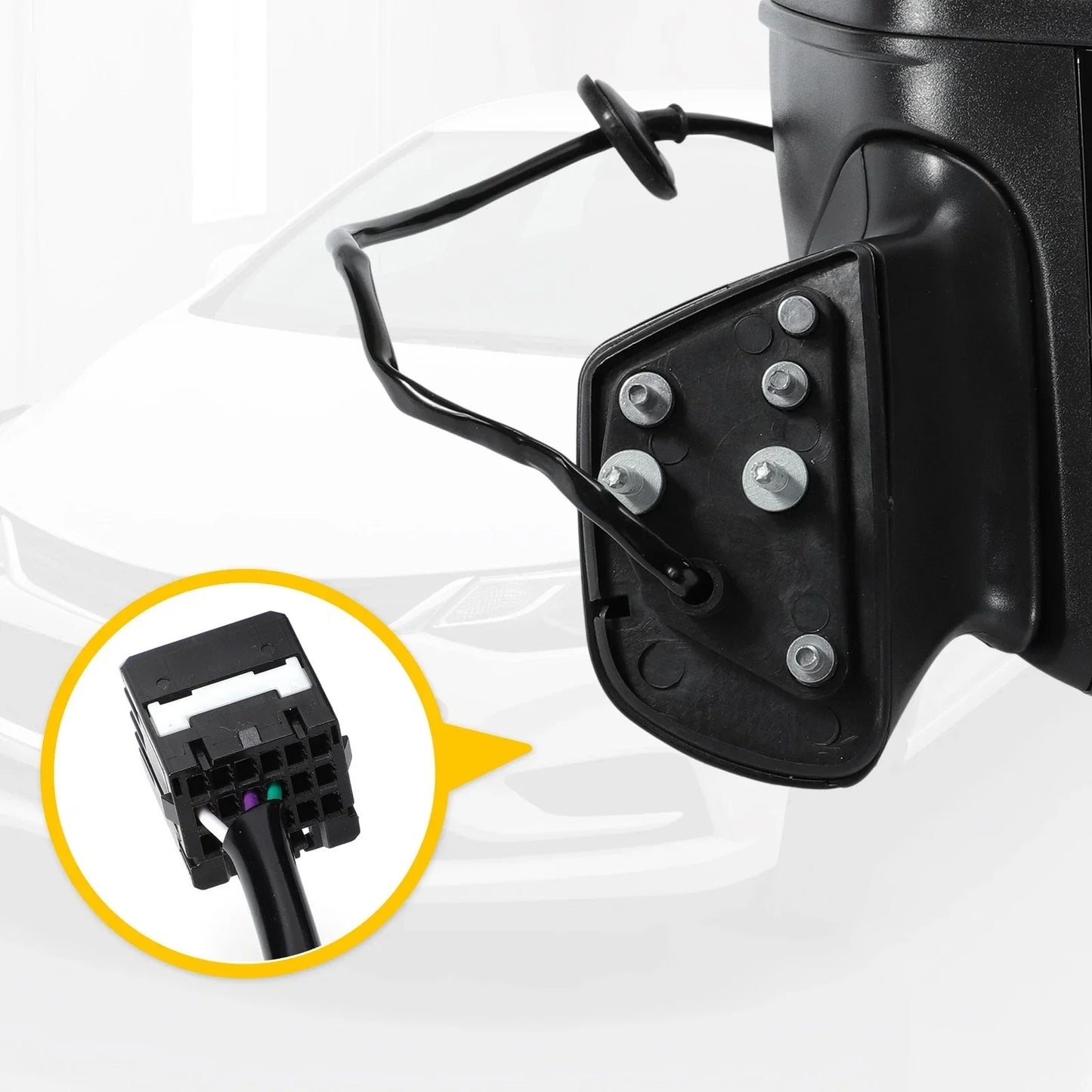 Left Side Door Mirror Black for Chevy Cruze Sedan/Hatchback (2016-2019)