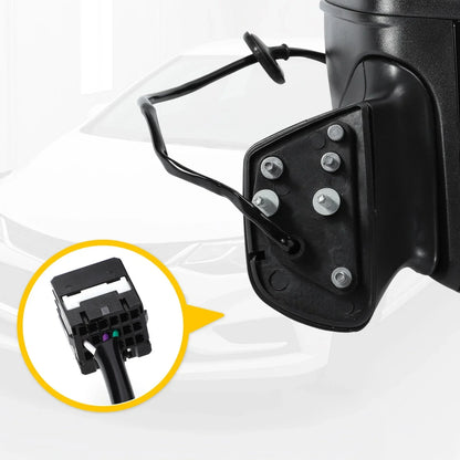 Left Side Door Mirror Black for Chevy Cruze Sedan/Hatchback (2016-2019)