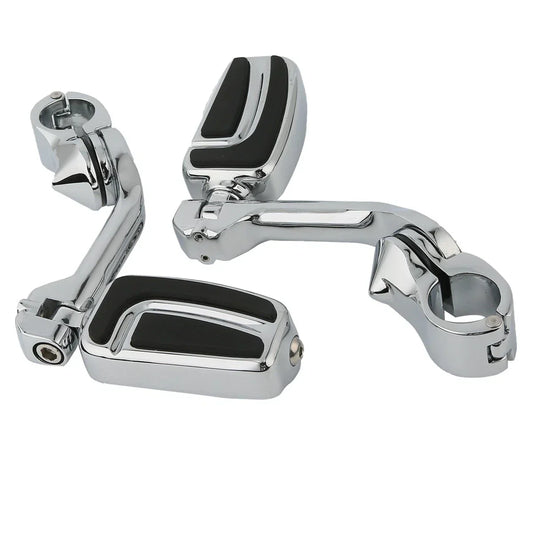 1-1/4" Long Angled Highway Bar Engine Guard Footpegs for Harley