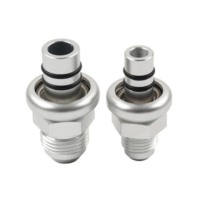 6AN & 8AN Silver Fuel Rail Fitting Adapter for Ford Mustang (1986-1998)