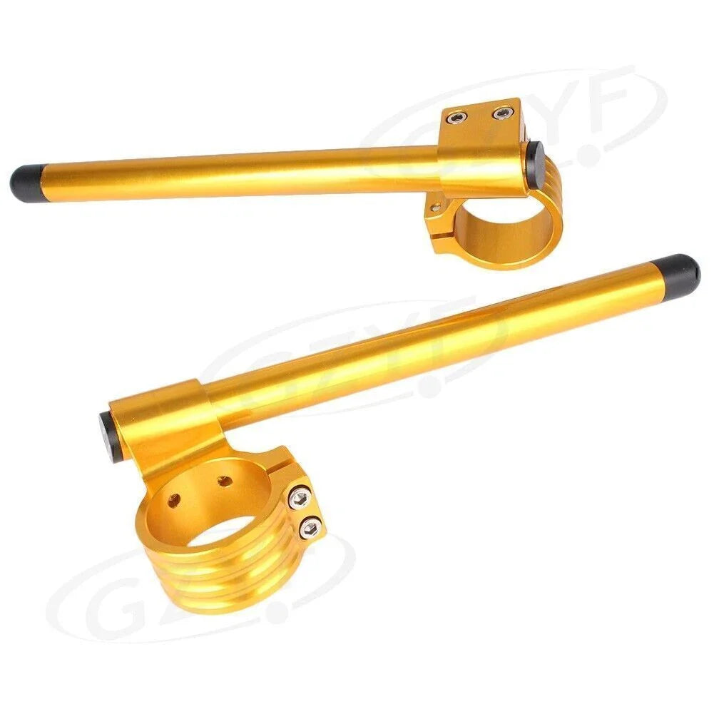 35mm Clip On Handlebar Fork Tubes for Universal Motorcycle - Gold