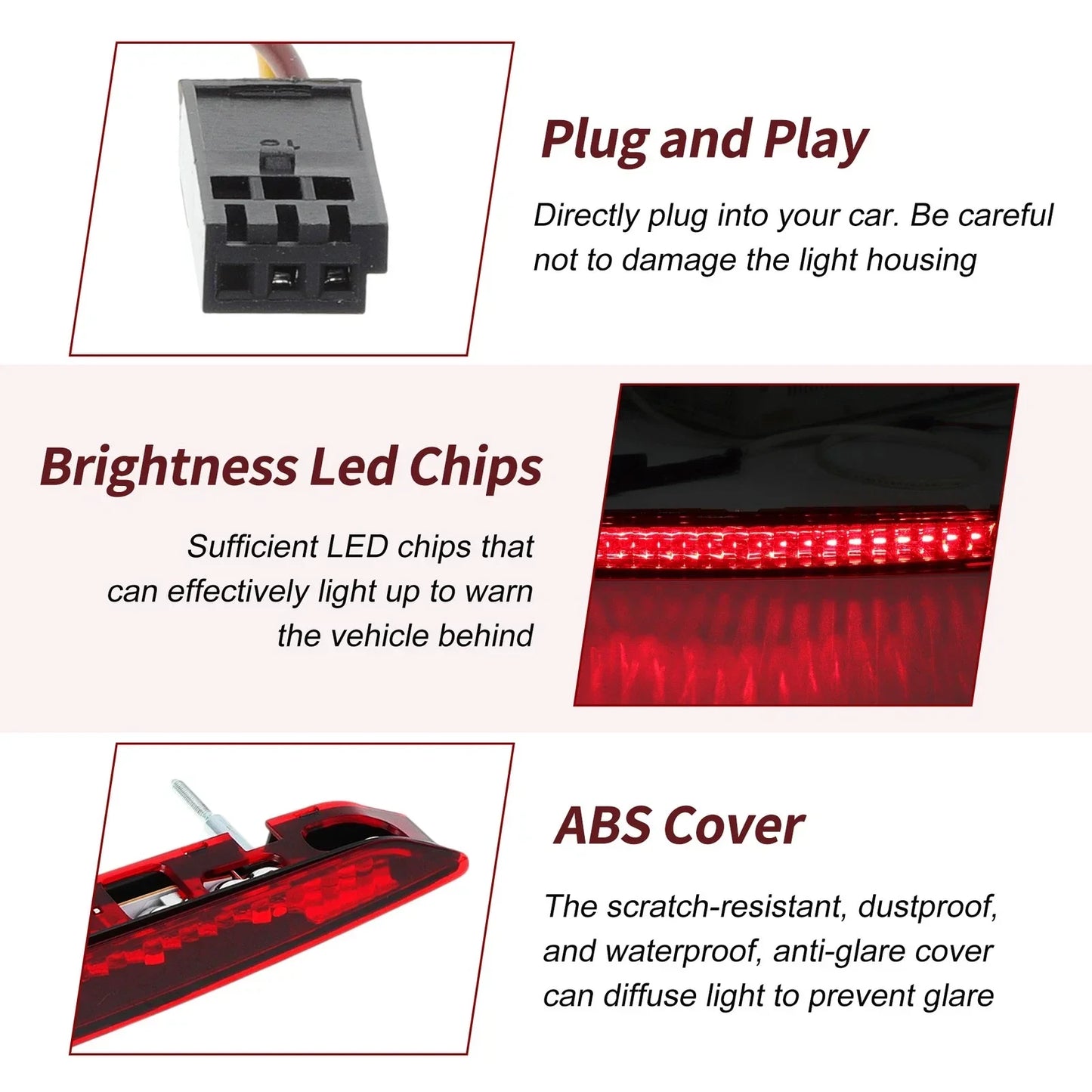 Red High Mounted LED Third Brake Light for BMW E85 Z4 (2003 - 2008)