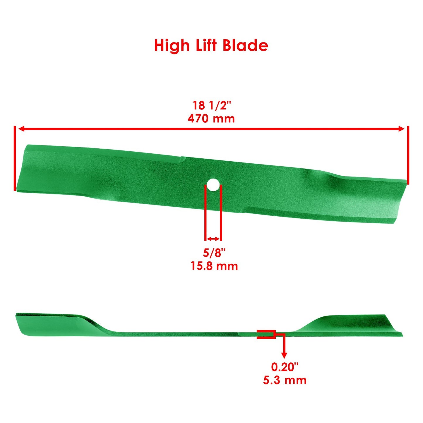 54" Deck Blade with Bolt Replacement for Hustler Deck (2000–2008)