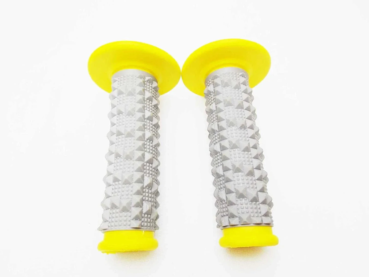 Yellow Grey Diamond Handlebar Grip Set for Suzuki RM125