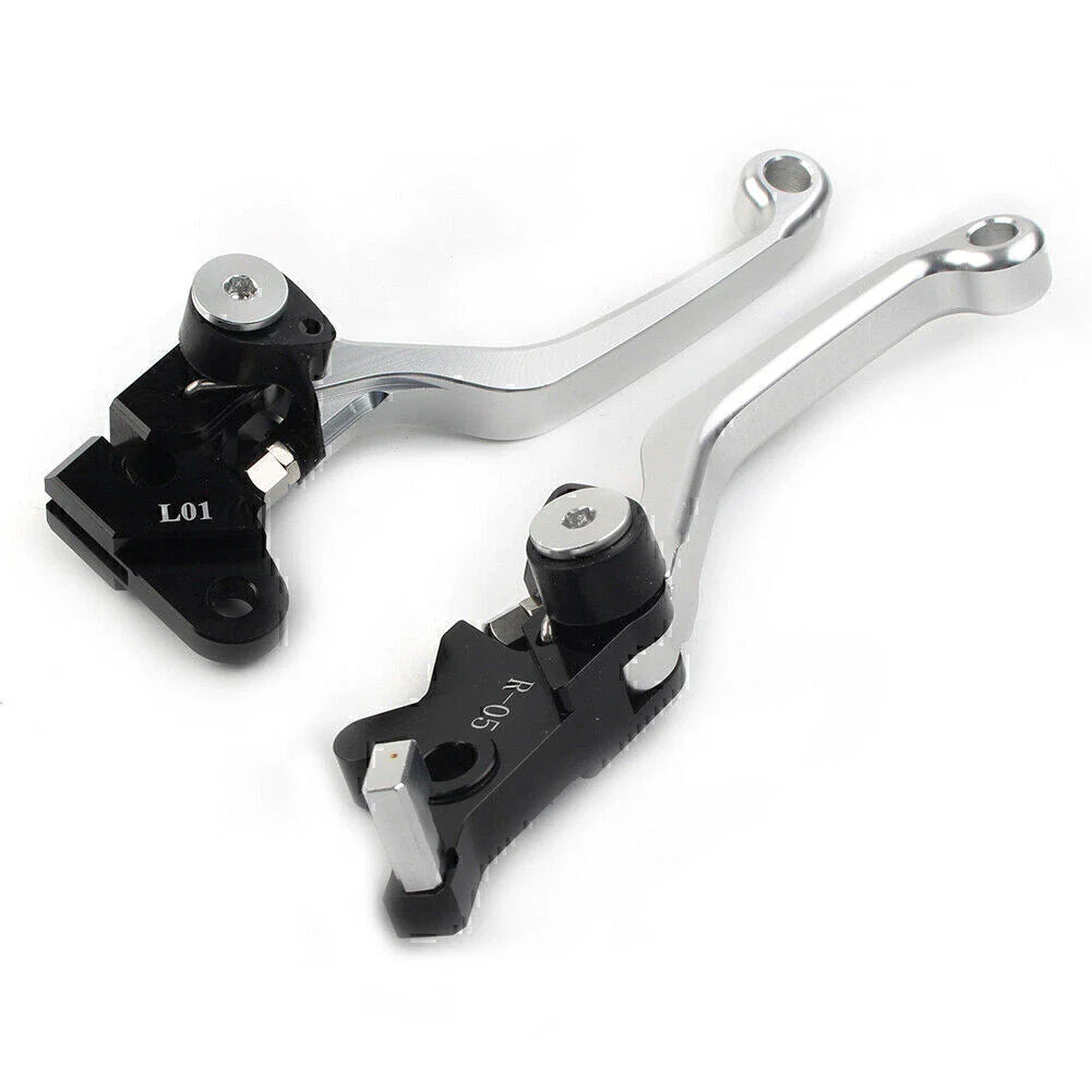 Silver CNC Pivot Brake Clutch Levers for Honda XR250 XR400 (1995-2007)