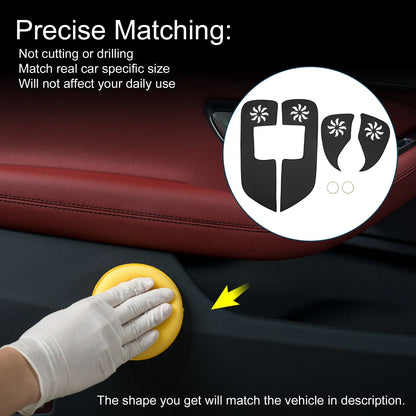 Car Door Anti Kick Pad Sticker Protector for Lexus CT200H (2011-2014) Black