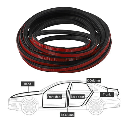 3-Layer Rubber Sound Insulation 1pc Car Door Seal Strips