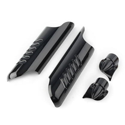 Fork Lower Leg Deflectors Shield Covers Black for Harley Touring FLHT (2000-2013)