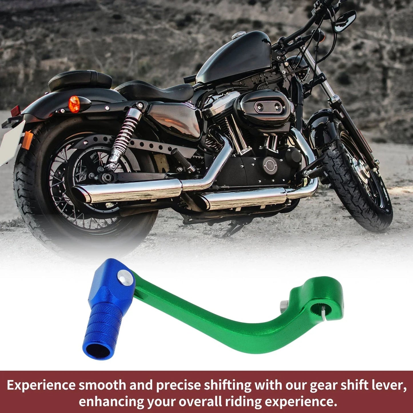 Folding Motorcycle Gear Shifter Lever for Honda CRF110F (2013-2018) Green/Blue