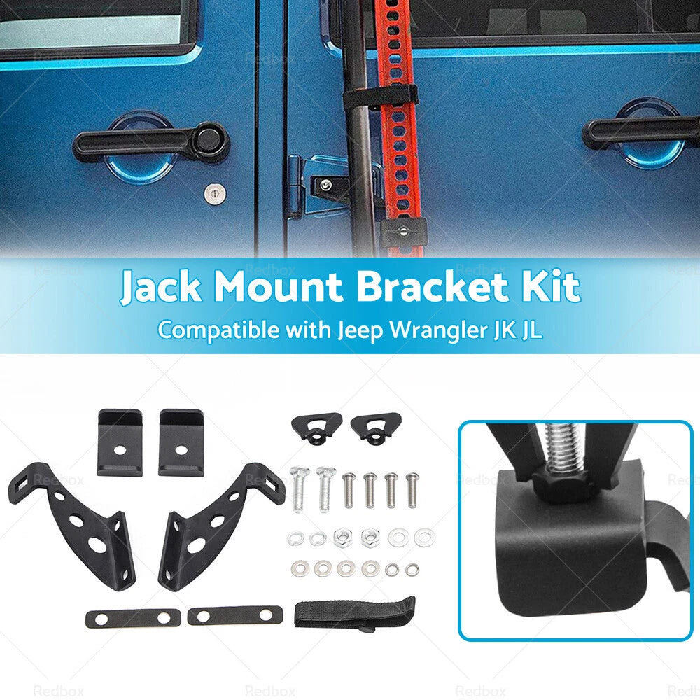 Jack Mount Bracket for Jeep Wrangler JK JL 2007-2018 Hood & Rear Door Hinge