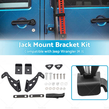 Jack Mount Bracket for Jeep Wrangler JK JL 2007-2018 Hood & Rear Door Hinge