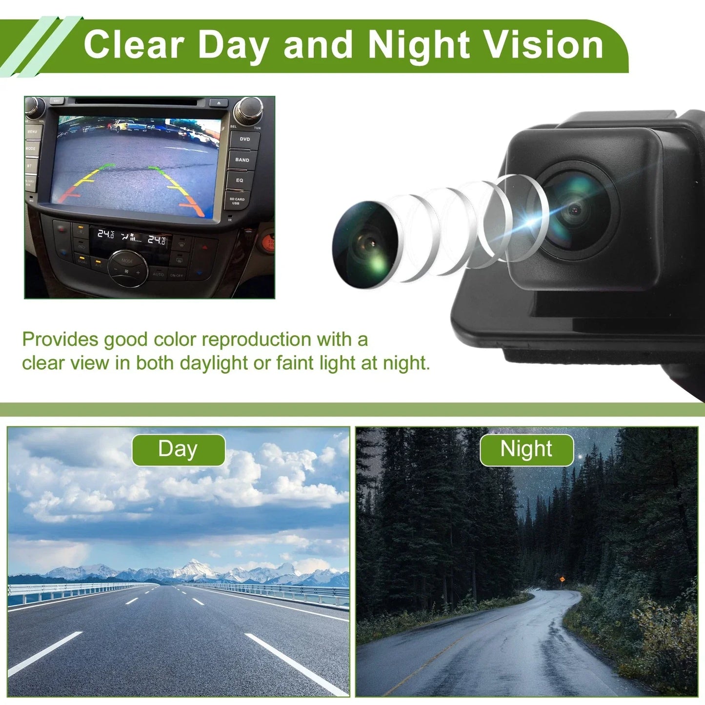 Rear View Backup Camera for Honda Accord Sedan EX-L (2014-2015)