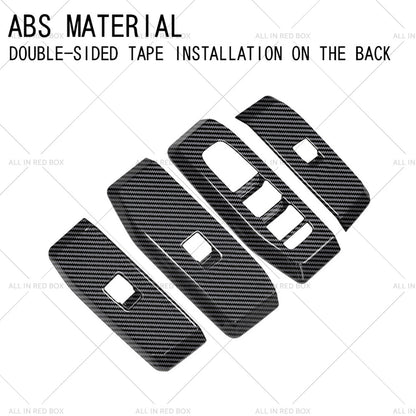 4Pcs Window Lift Panel Trim ABS Carbon Fiber for Toyota Prado LC250 (2024-2025)