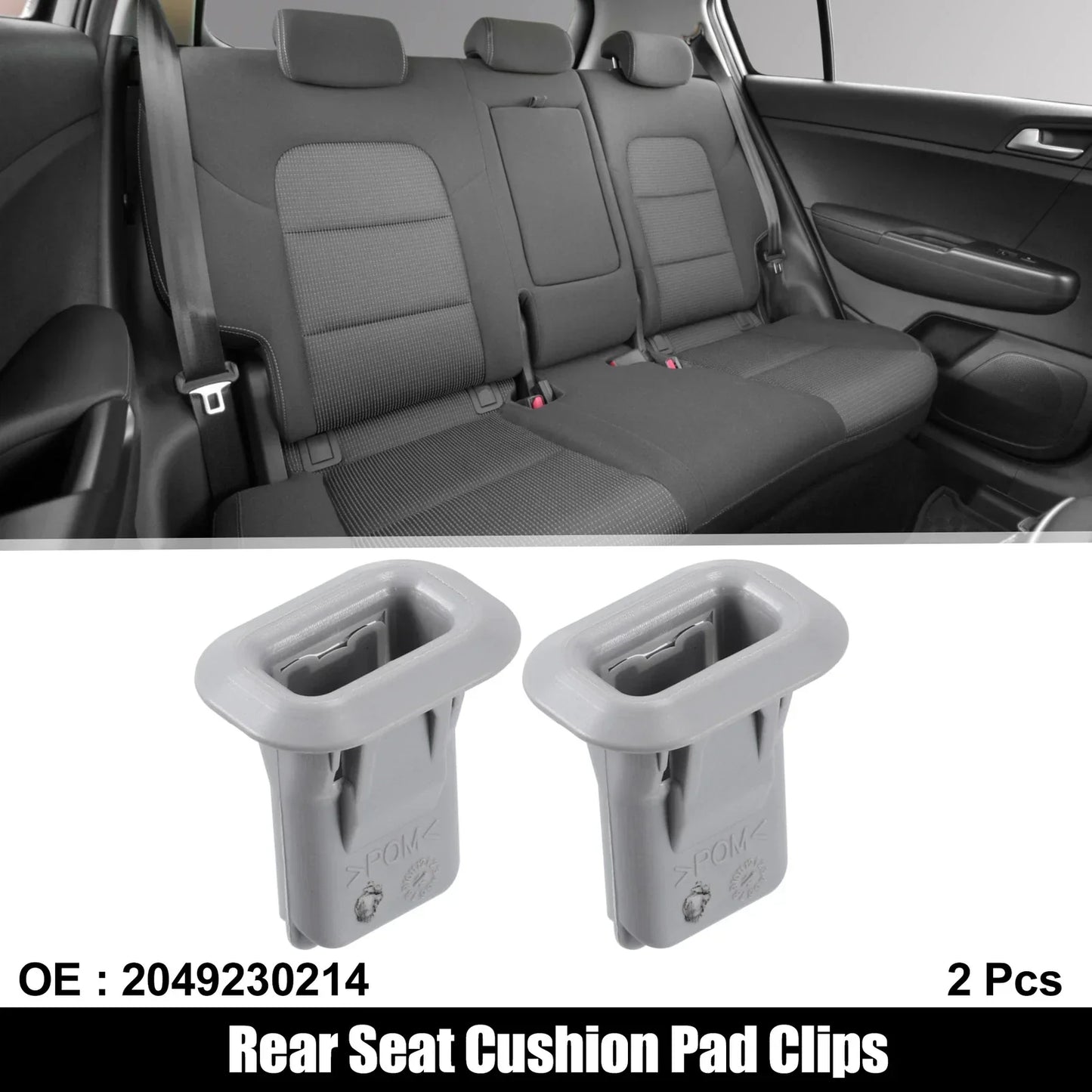 2 x Rear Seat Cushion Pad Clips for Mercedes-Benz A220 (2019-2021)
