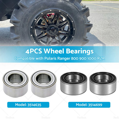4PCS Wheel Bearings for Polaris Ranger 800 900 1000 RZR