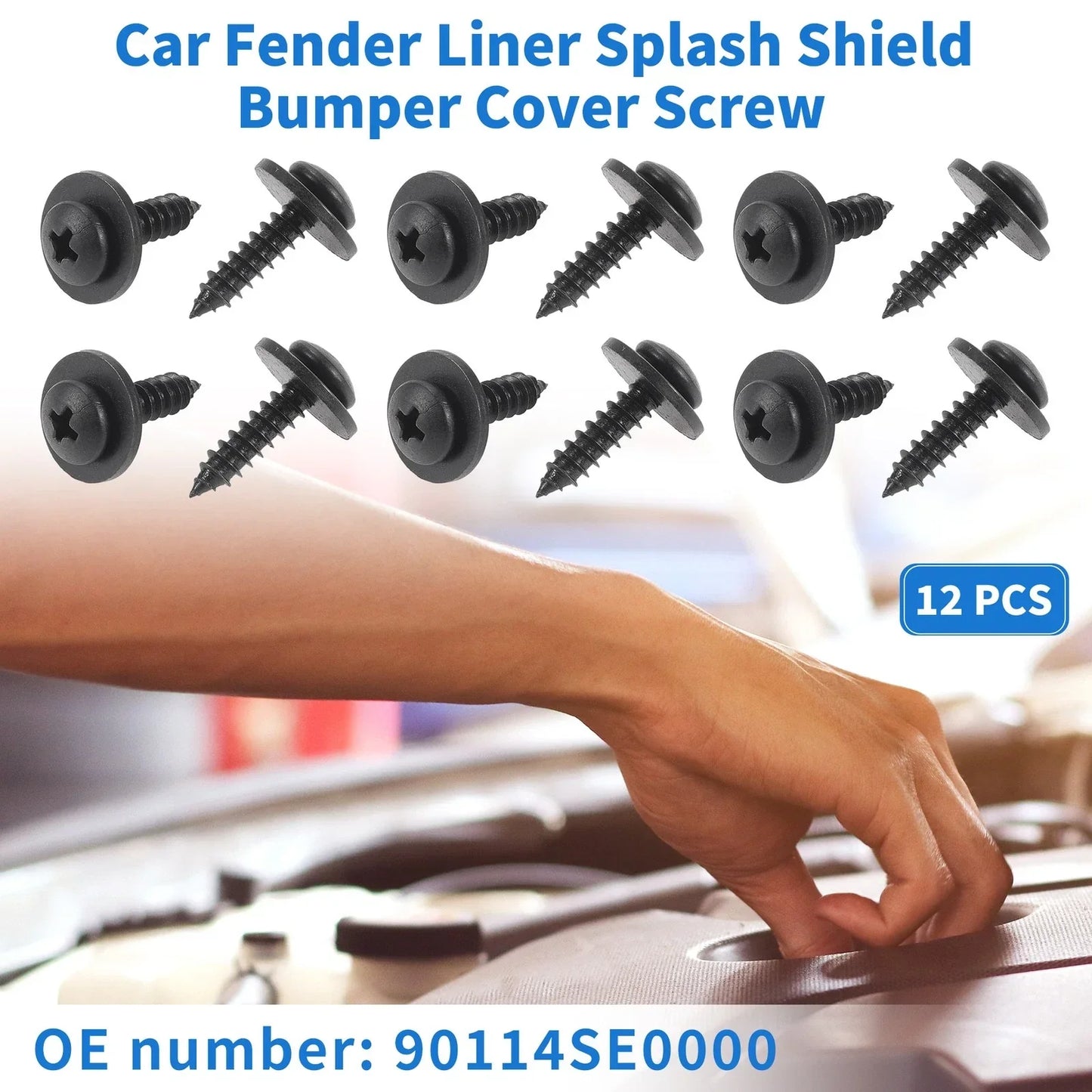 12 x Car Fender Liner Splash Shield Bumper Cover Screws for Honda Accord (2006-2007)
