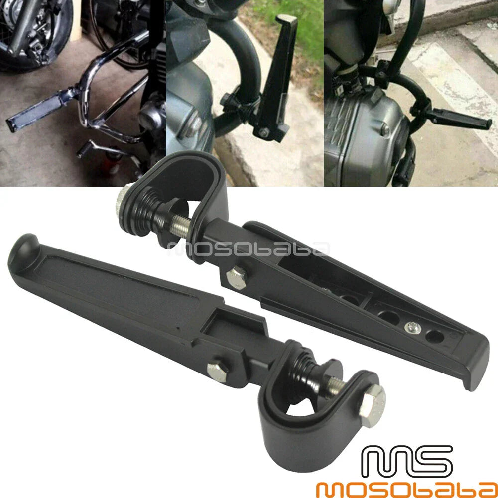 Highway Crash Bar Foot Pegs w/ 1"~1-1/4" Clamps for Harley-Davidson