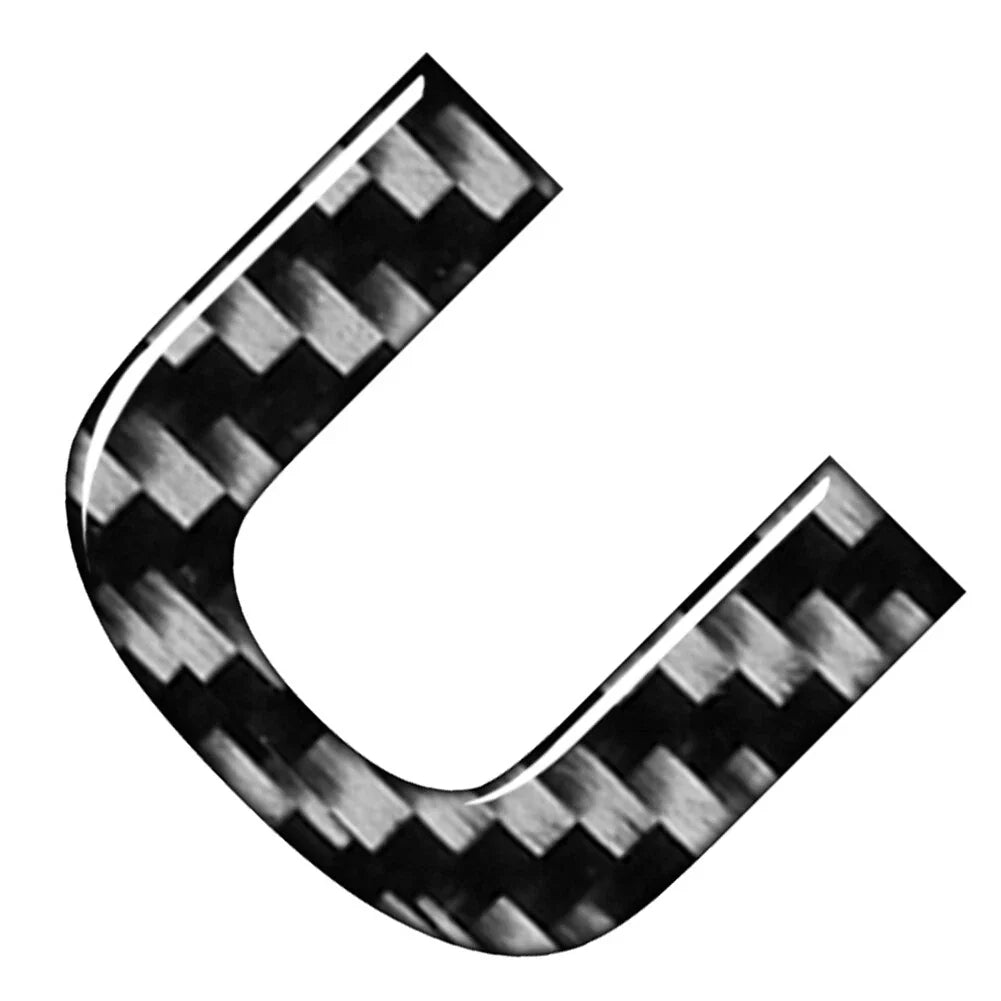 Carbon Black Alphabet Letter Decals for Car Badge Emblem - Universal