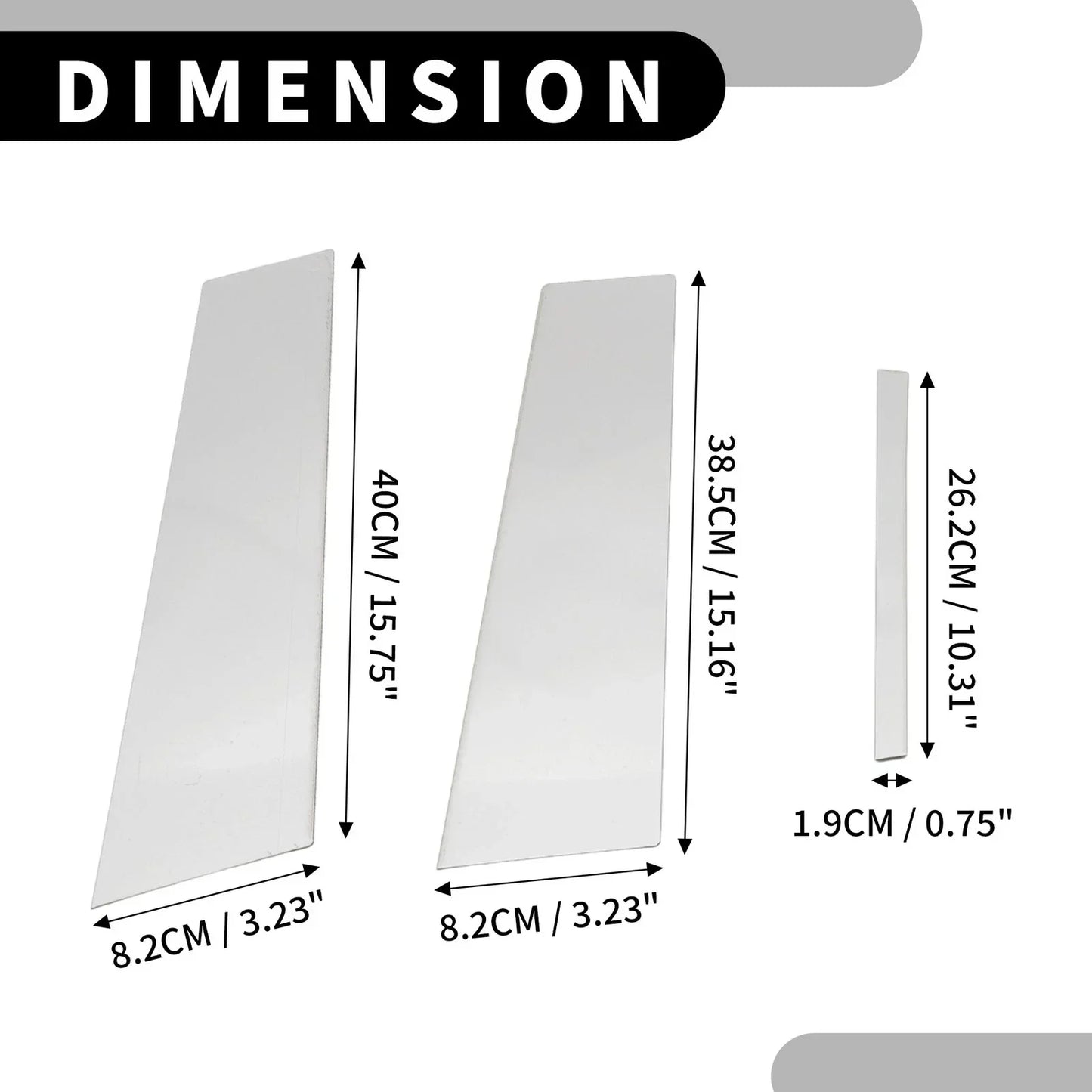 6 Pcs Car Pillar Window Trim for Lexus Sedan 4-Door (2021-2023) Chrome Silver