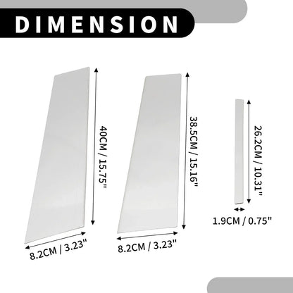 6 Pcs Car Pillar Window Trim for Lexus Sedan 4-Door (2021-2023) Chrome Silver