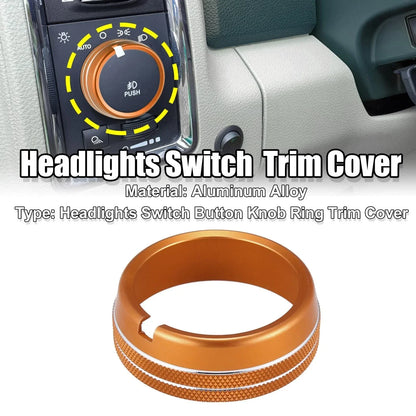 Headlight Switch Button Knob Trim Cover for Dodge Ram 2010-2017 Orange