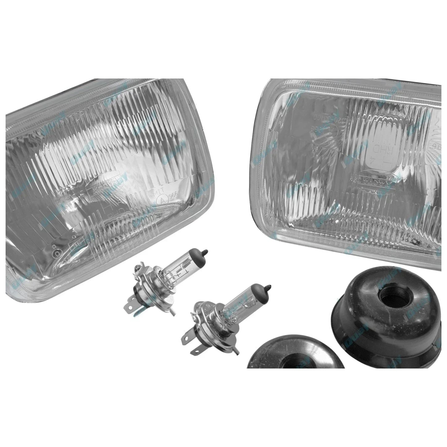 LH & RH Universal Headlights Pair with Globes for Toyota Townace Liteace Celica (1983-1996)