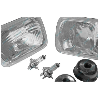 LH & RH Universal Headlights Pair with Globes for Toyota Townace Liteace Celica (1983-1996)