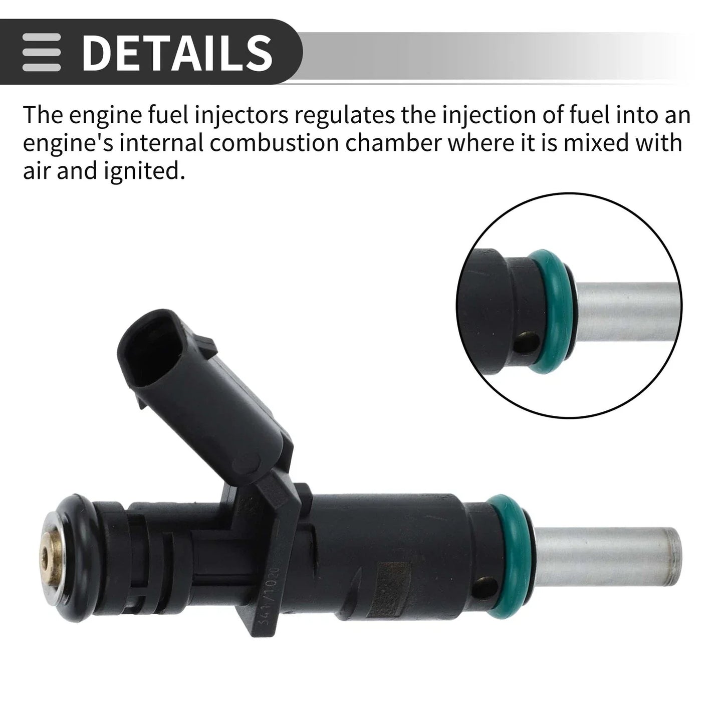 Fuel Injector for Mercedes-Benz C300 3.0 2008-2012 Black 1 x Unit