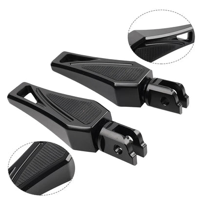 Mini Front Foot Pegs for Harley Softail Street Bob (2018-2023) Black