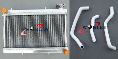 Aluminum Radiator + Blue Hose for Honda TRX250R (1988-1989)