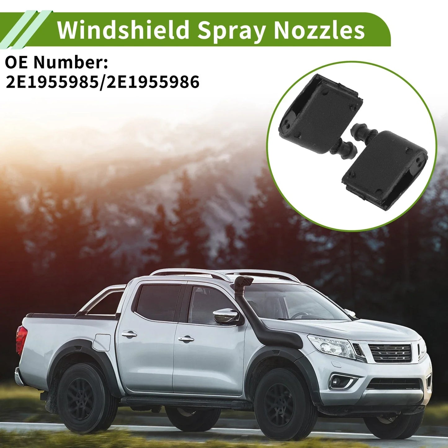 Washer Nozzle with Hose Connector for Mercedes-Benz (No.2E1955985)